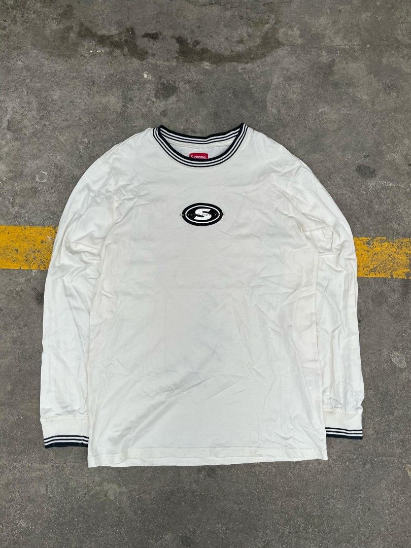 Supreme striped rib logo outlet
