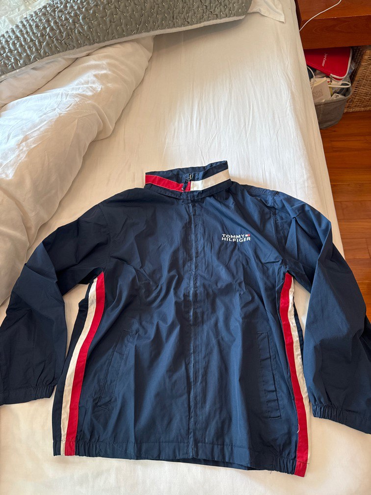 Tommy hilfiger windbreaker blue clearance