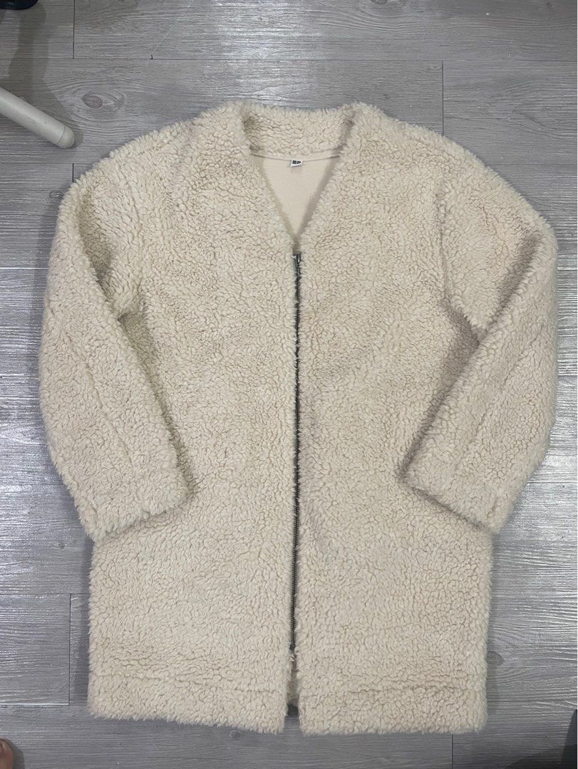 Uniqlo collarless fleece 2025