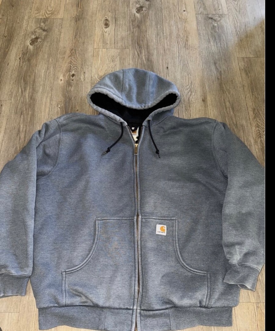 Carhartt Loose Fit Sweat Full Zip Hoodie, Men's XL cotton navy blue type Vintage Second Hand