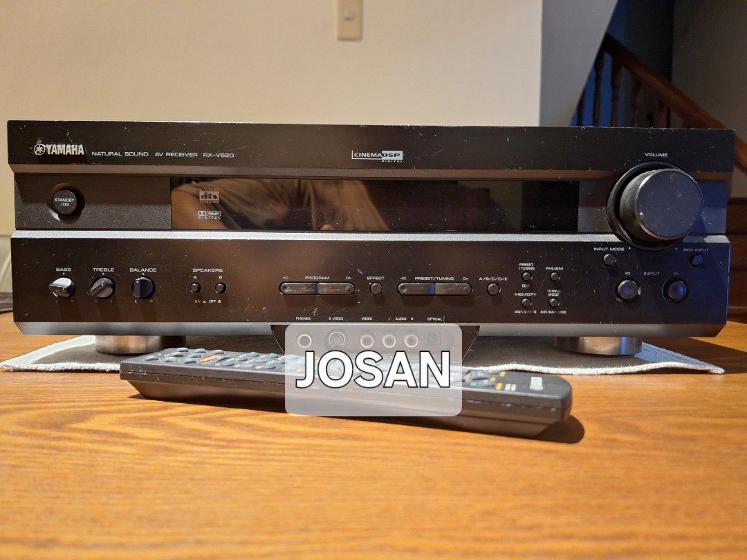 Yamaha RX V520 AV Receiver (Category: Soundbars, Speakers & Amplifiers) located in Mandaluyong City. Submitted by vicosan (Listing ID 1342377294, Image 2). Description: Yamaha RX V520 AV Receiver Released 2002 80W All Channel (4-16 Ω) Great sound output 5.1 Channel No missing parts Cosmetics at 90% condition or better With original and oem remote Width 435x Height 151x Depth 390 mm 10kgs 110v Pickup only or for transportify/lalamove/grabexpress P