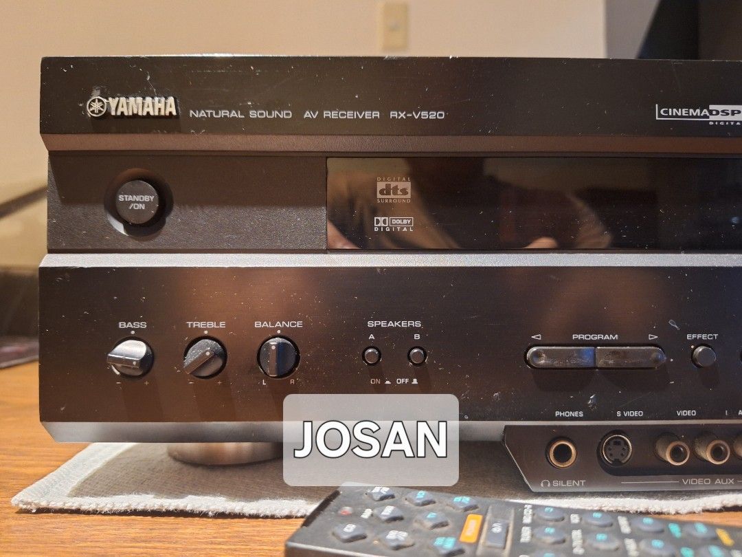 Yamaha RX V520 AV Receiver (Category: Soundbars, Speakers & Amplifiers) located in Mandaluyong City. Submitted by vicosan (Listing ID 1342377294, Image 3). Description: Yamaha RX V520 AV Receiver Released 2002 80W All Channel (4-16 Ω) Great sound output 5.1 Channel No missing parts Cosmetics at 90% condition or better With original and oem remote Width 435x Height 151x Depth 390 mm 10kgs 110v Pickup only or for transportify/lalamove/grabexpress P