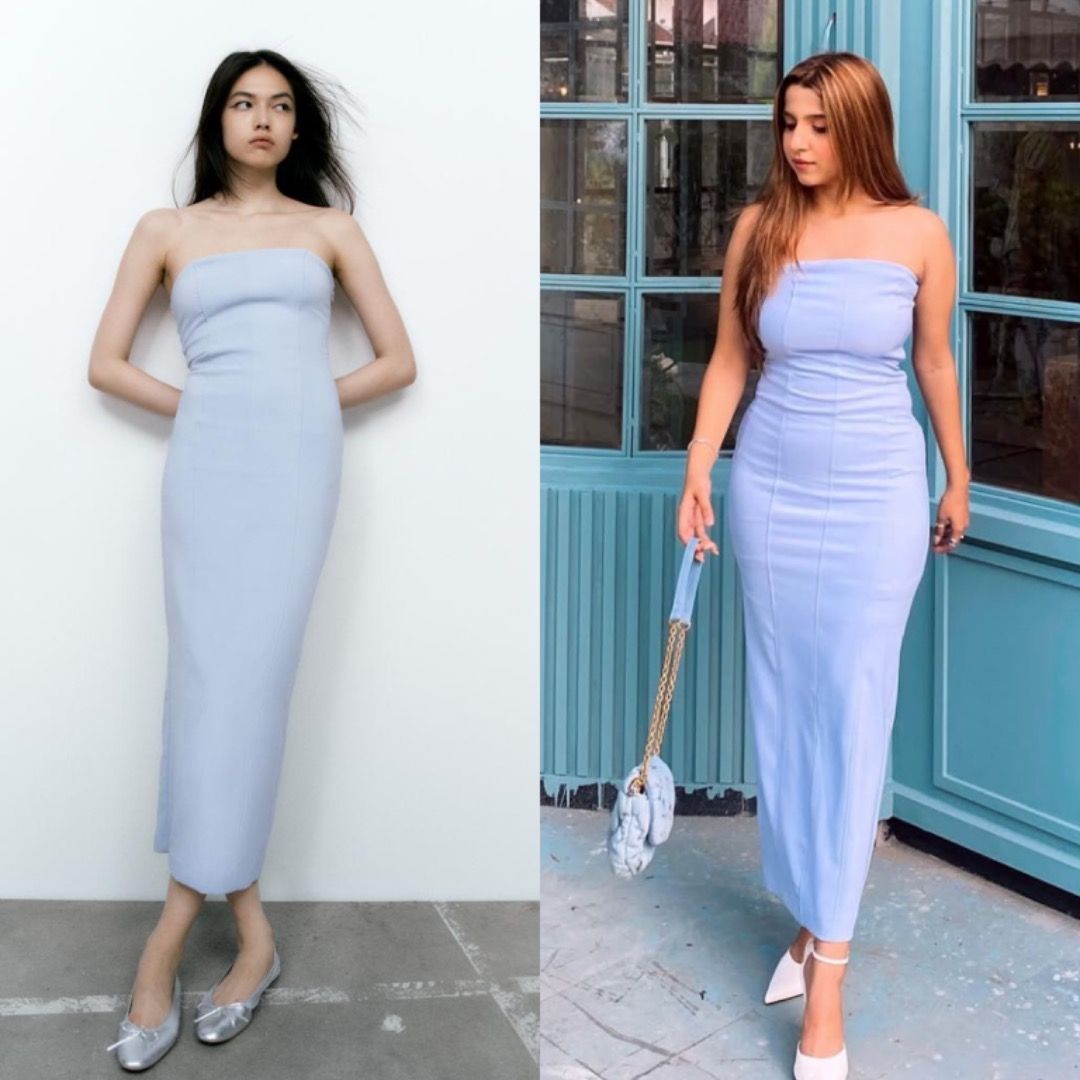 blue tube dress zara The Zara Tube Dress