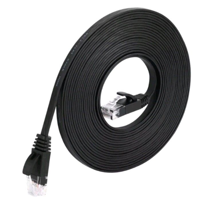 15M Round Cat6A Flat Cat6 Internet RJ45 Ethernet LAN cable For computer ...