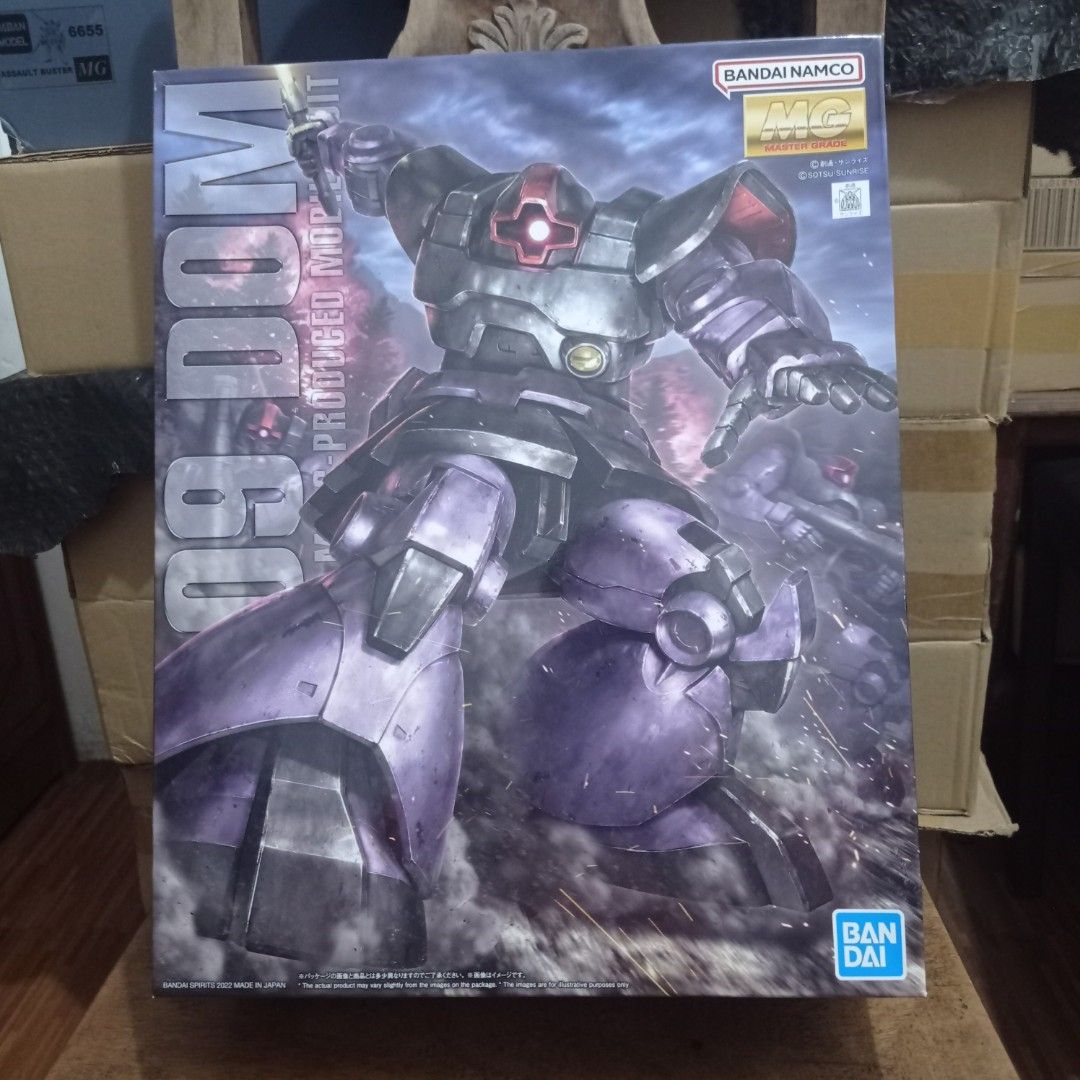 Bandai Dom MG Master Grade 1/100 Gundam mecha robot model kit toys action figure collect (Category: Gundam & Model Kits) located in Cavite. Submitted by danielartifox (Listing ID 1342638849, Image 1). Description: P2500 Bandai Dom MG 1/100 Fat Model, lots of accessories, Huge thick box Pick up, Location: Dasmarinas Cavite, Gasso Dbb f Available For shop** ee Check out and shipping w/ additional charges.