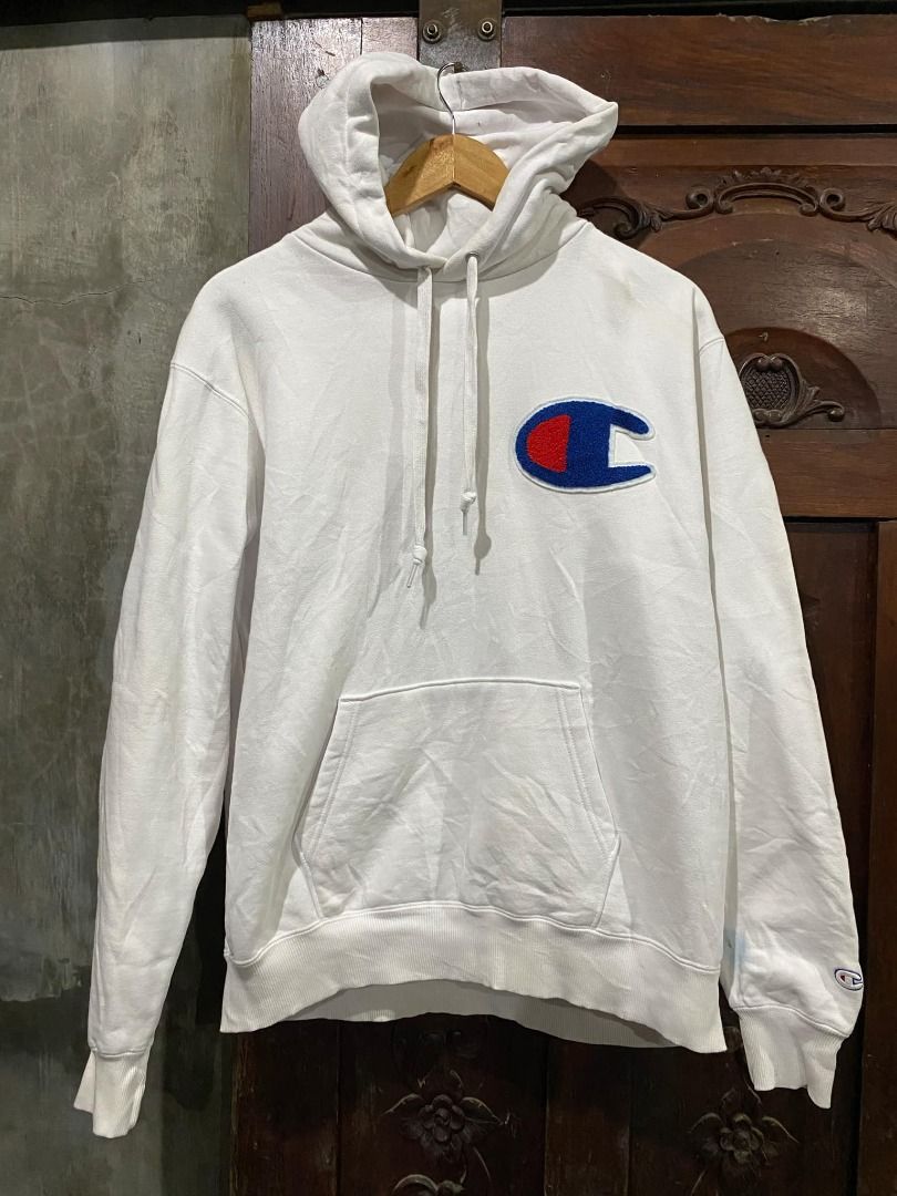 White champion hoodie big c cheap