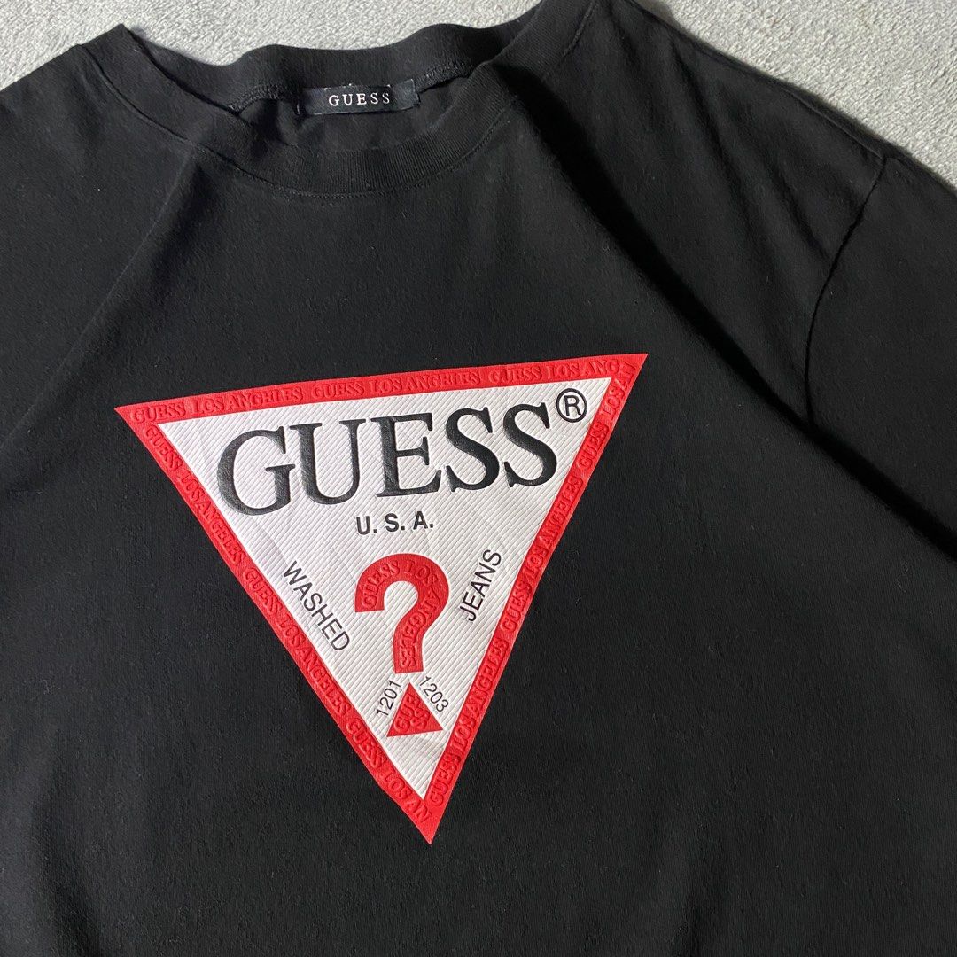 Guess Classic Triangle Design Men s Fashion Tops Sets Tshirts Polo Shirts on Carousell