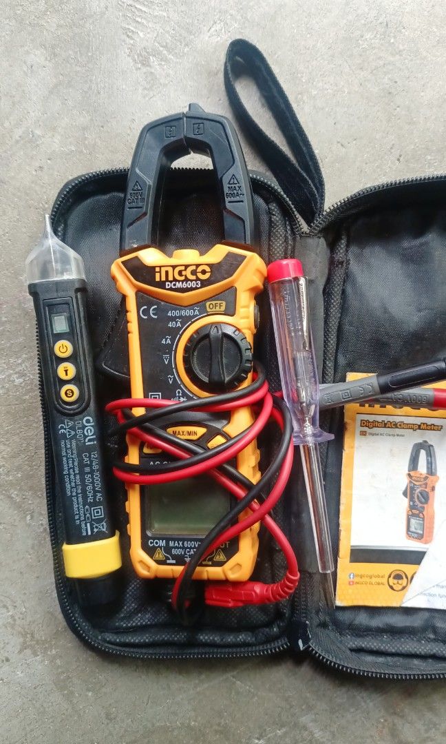 INGCO DIGITAL AC CLAMP METER TESTER ORIGINAL. (Category: Construction Tools & Equipment) located in Meycauayan. Submitted by jonruelan (Listing ID 1342517030, Image 1). Description: original. pick up unlitest po or lalamove kayo mag pa book.