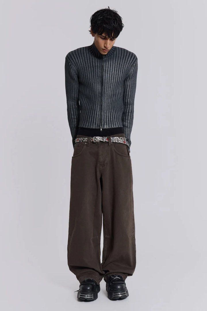 全新】 Jaded London Washed Brown Colossus Jeans, 他的時尚