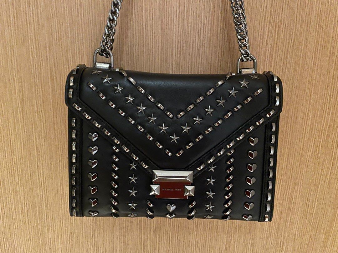 Michael Kors x Yang Mi Whitney Large Studded Leather Convertible Shoulder Bag