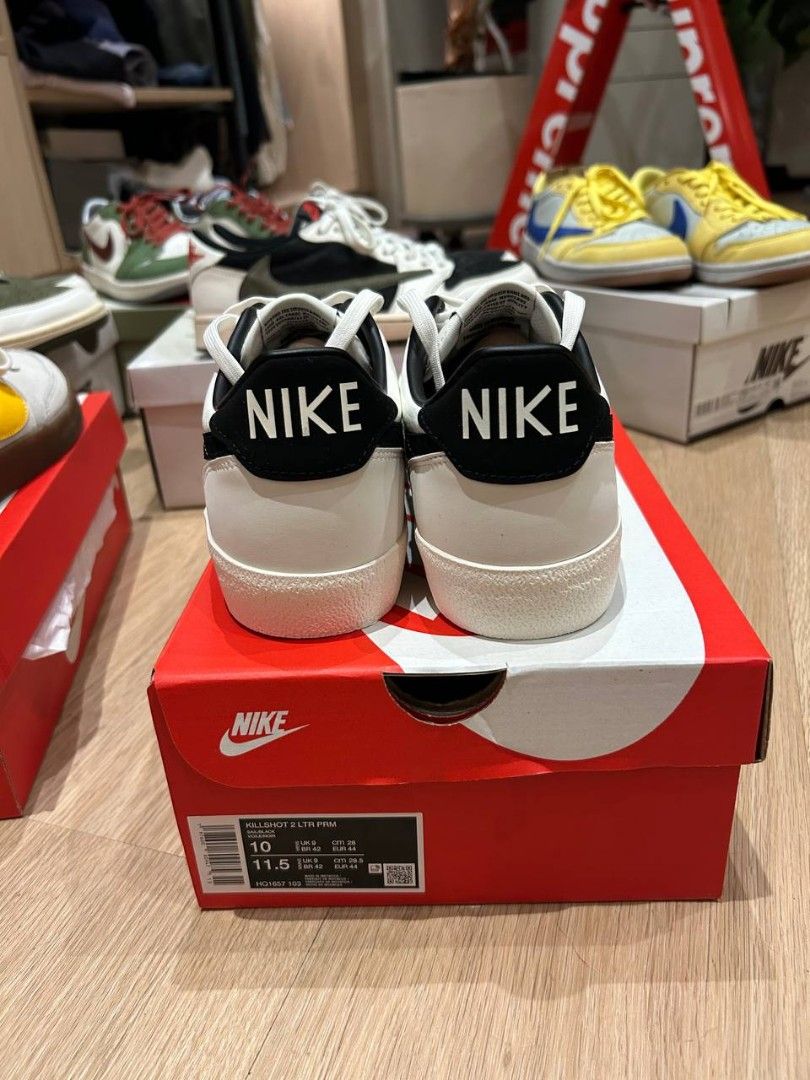 Nike Killshot 2 (Category: Sneakers) located in Quezon City. Submitted by mackyt (Listing ID 1342631003, Image 2). Description: Killshot 2 Black condition: Bnew. Never used. Killshot 2 Yellow condition: Good as new. used less than 5 times. 100% authentic and bought from Nike store. Meetups: Podium, Kapitolyo, BGC.