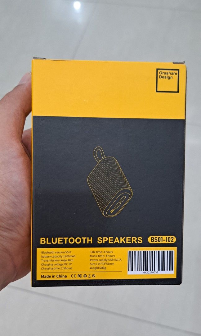 Orashare BS01 Bluetooth Speakers 5.0 (Category: Soundbars, Speakers & Amplifiers) located in Caloocan City. Submitted by fifthfloorfinds (Listing ID 1342536619, Image 2). Description: brand new bluetooth speakers.