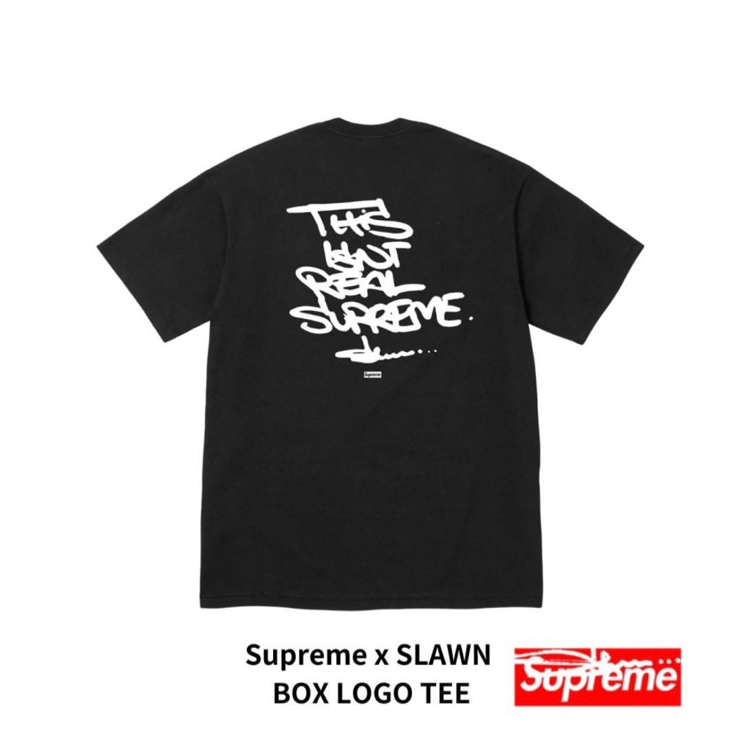 Supreme Slawn box logo unofficial collab “This Isn't Real Supreme