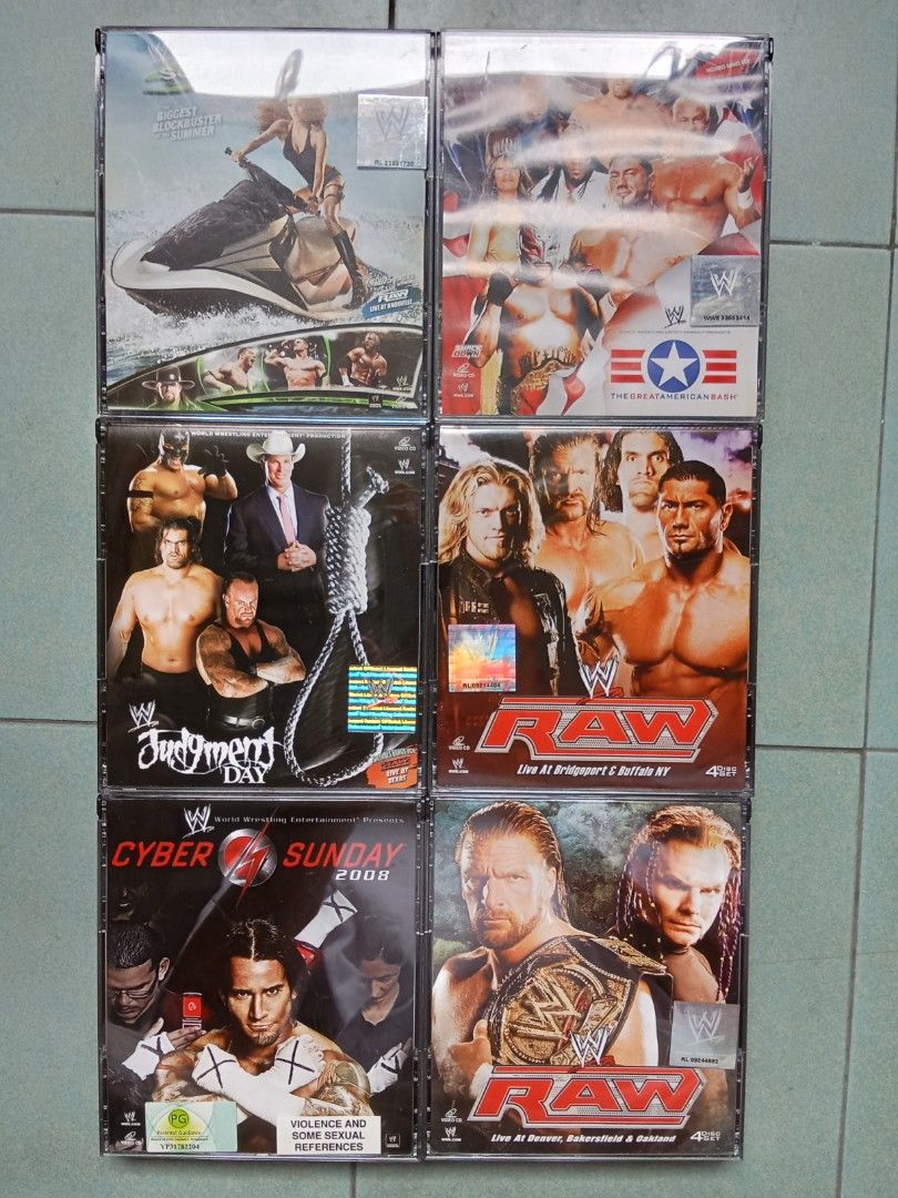 Wwe dvd n vcd, Hobbies & Lifestyle, Music & Media, CDs & DVDs on