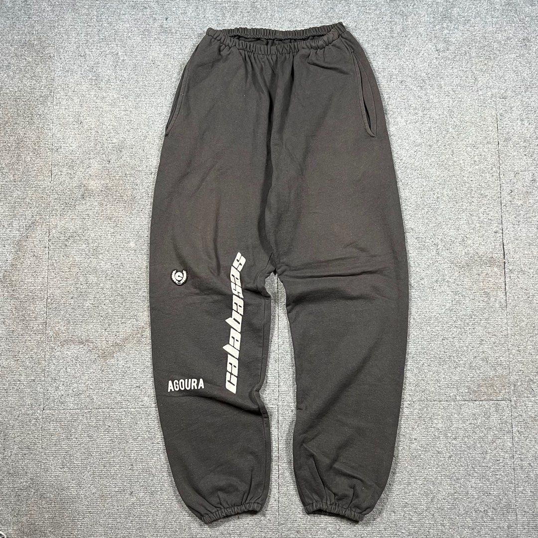 Yeezy calabasas embroidered French terry pants authentic Men s Fashion Bottoms Joggers on Carousell