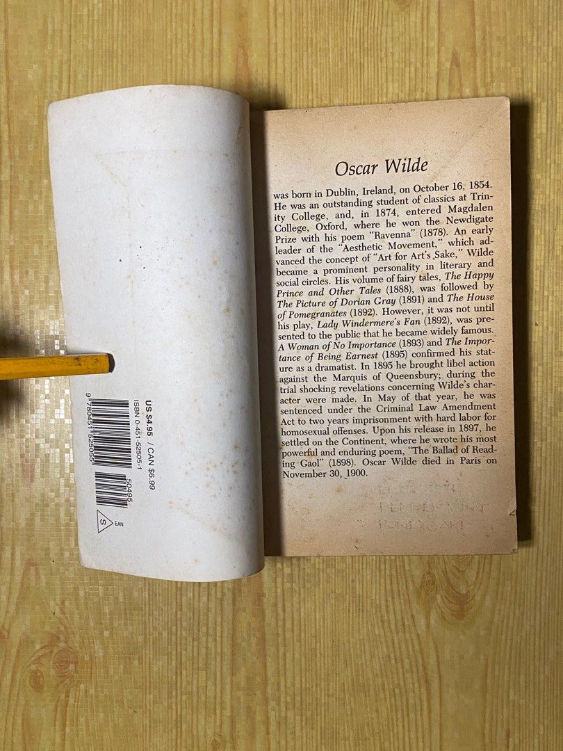0266. THE IMPORTANCE OF BEING EARNEST AND OTHER PLAYS By OSCAR WILDE ...