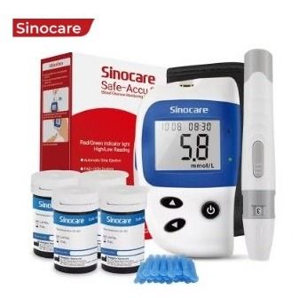*100% Genuine!* Sinocare Glucometer Diabetes Blood Sugar Glucose Monitor Kit + Test Strips & Lancets (Category: Health Monitors & Weighing Scales) located in Singapore. Submitted by thejewelbox (Listing ID 1255262863, Image 1). Description: Sinocare Safe Accu / Accu 2 Blood Glucose Meter Glucometer Kit Diabetes Tester Blood Sugar Meter (50 Test Strips Lancets) 💯 Seller with 3000+ reviews. Buy with confidence! ⭐ Brand New! Ready Stock :) 😊 Same 