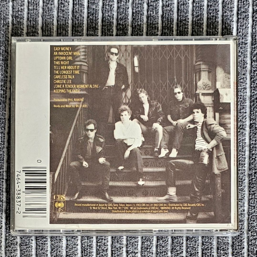 🌟 🇯🇵 [CD Pop Album] Billy Joel – An Innocent Man (Category: CDs & DVDs) located in Singapore. Submitted by strangecell (Listing ID 1339498313, Image 3). Description: Many more Various Genres: https://www.carousell.sg/p/1253907759 Easy Listening, Lounge, Jazz Funk Soul, Chill-out: https://carousell.com/p/1028943398 Electronic Dance, EDM, DJ Mix: https://carousell.com/p/1035784902 ************************************** Self-collect at Area Seran