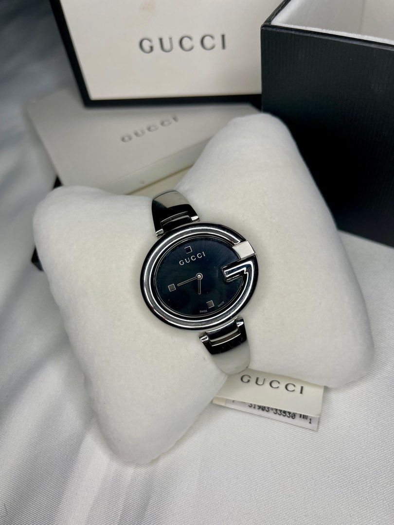 Authentic Gucci Guccissima Black Dial Wrist Watch YA134301 Women s Fashion Watches Accessories Watches on Carousell