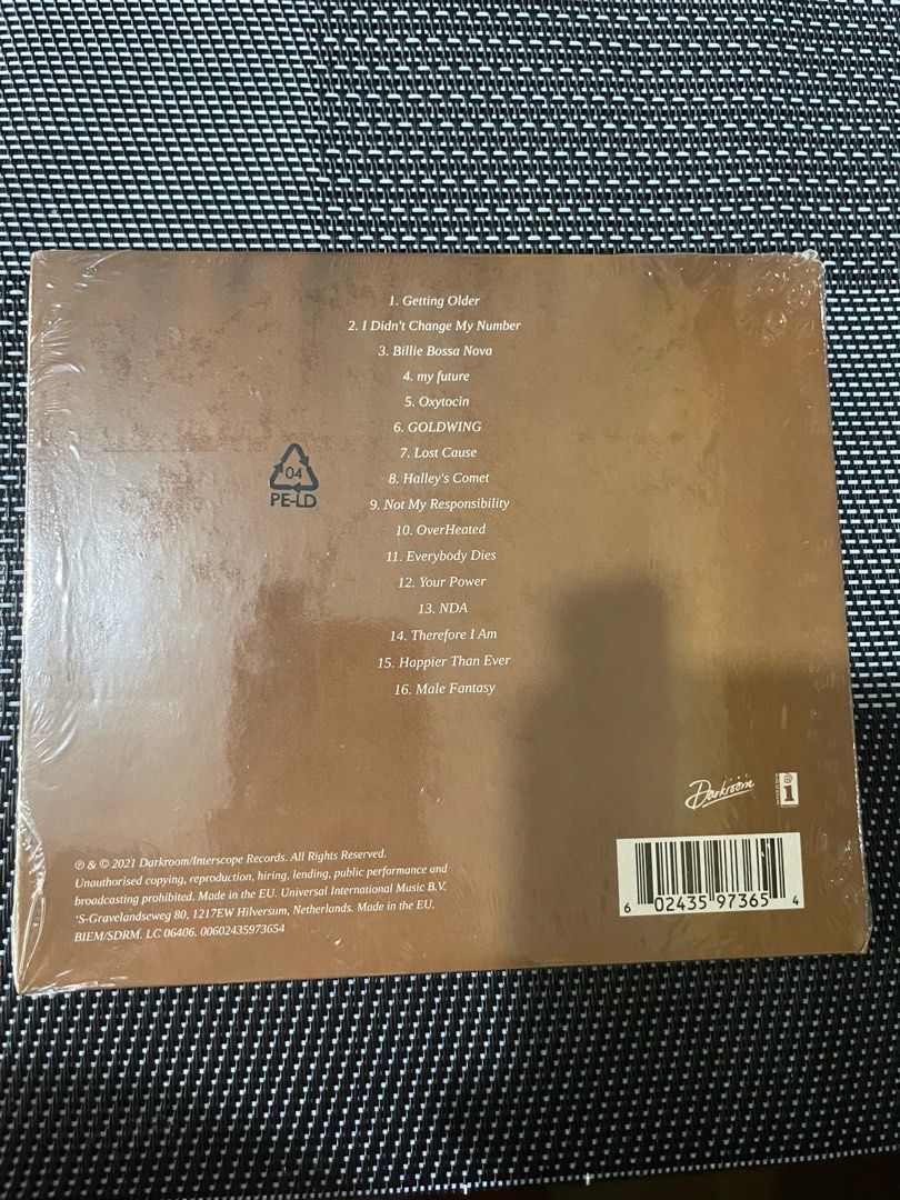 Billie Eilish Happier Than Ever CD (Category: CDs & DVDs) located in Manila. Submitted by stefandraboutique (Listing ID 1339405869, Image 2). Description: last one! 🤍.
