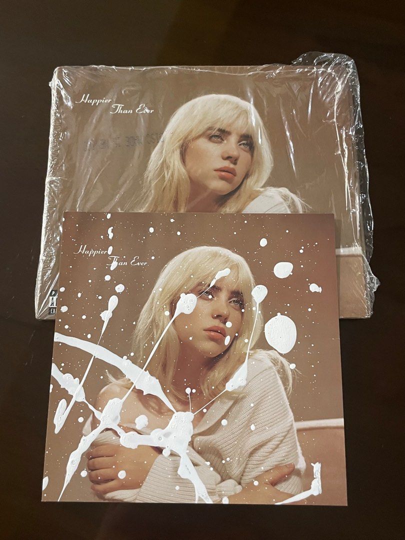 Billie Eilish Happier Than Ever Hand-Painted Splattered CD (Category: CDs & DVDs) located in Manila. Submitted by stefandraboutique (Listing ID 1339406388, Image 2). Description: Last piece! 🤍.