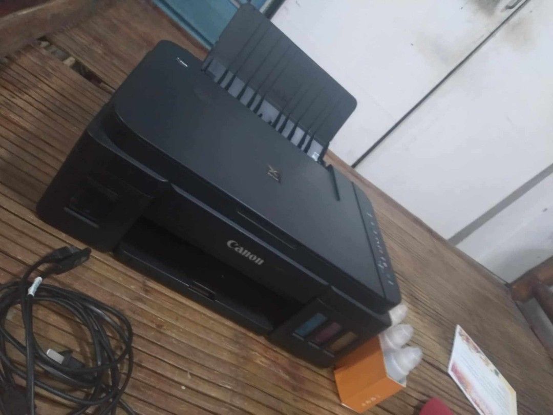 CANON PIXMA G3000 Printer (Category: Printers, Scanners & Copiers) located in Manila. Submitted by aisatmalaz37469 (Listing ID 1339523994, Image 2). Description: 📍Canon PIXMA G3000 Printer ◽Almost New ◽Maganda print ◽with ink bottle 📌Issue: Nag Service Mode kayo nalang mag pa re-program, 📌Price: 2,300 fix 📍If malayo sagot nyo shipp 🛻Shipp view:Lalamove | Flash | J&T Open for meet-up or pick-up 📍Location: Imus,Cavite 📲Pm for more details..