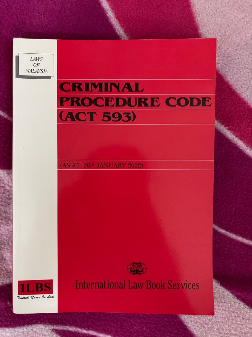 Criminal Procedure Code (Category: Textbooks) located in Bangi. Submitted by ithinkiluvcherry (Listing ID 1339449781, Image 1). Description: .