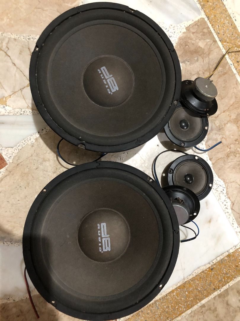 DB Audio 10" Speakers for Sale (Category: Soundbars, Speakers & Amplifiers) located in Tanay. Submitted by miabernardine (Listing ID 1339427475, Image 1). Description: DB Audio Speakers for sale 2 10" woofers 4 tweeters.