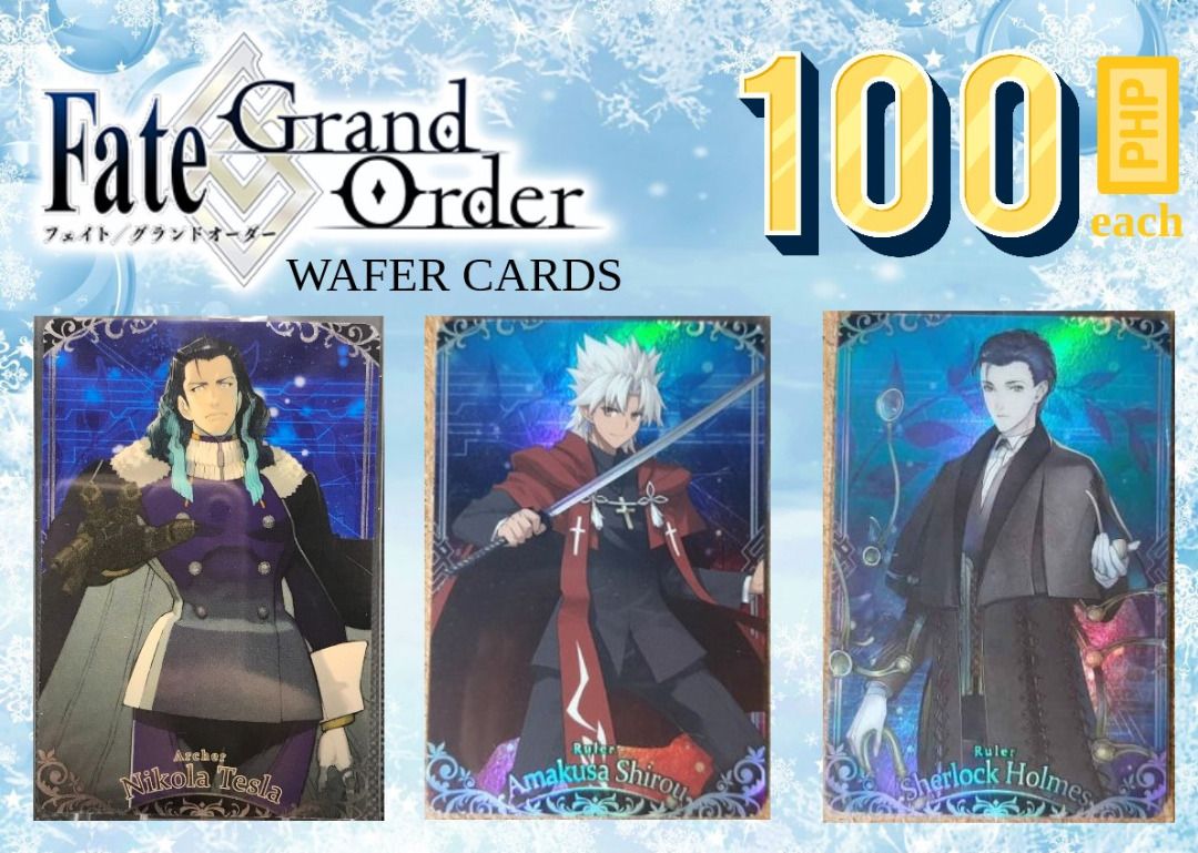 Fate Grand Order Arcade Cards, Wafer Cards and Saber Alter Shikishi ...