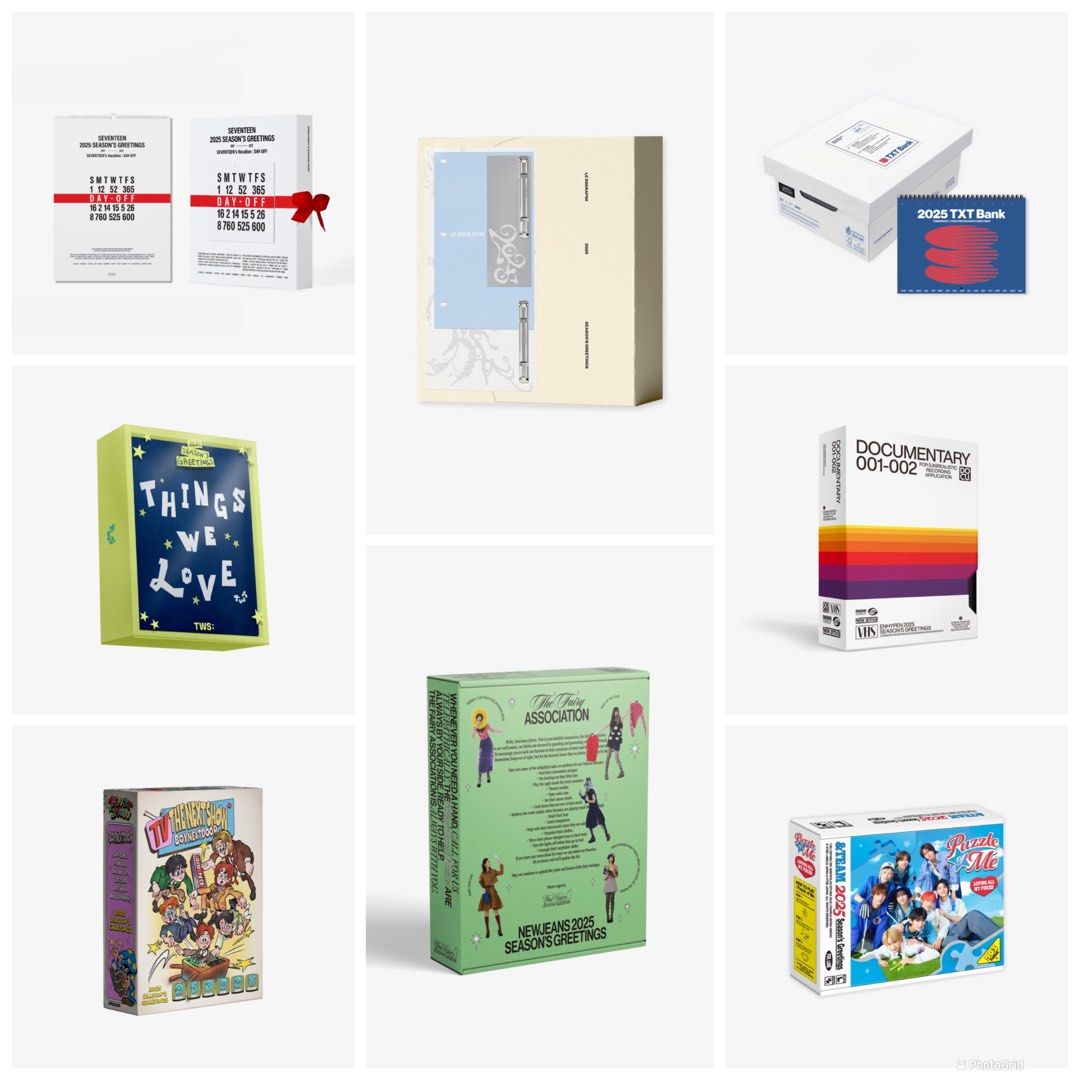 HYBE 2025 Season’s Greetings Calendar Seventeen / TXT / LE SSERAFIM