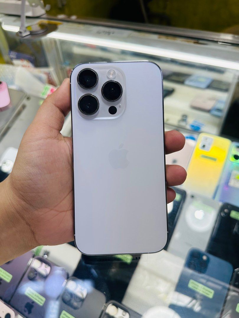 Iphone 14 Pro 512gb 85% Batt Smartlocked NTC (Category: iPhone 14 Series) located in San Juan City. Submitted by javedsgadgetshop (Listing ID 1339384197, Image 1). Description: OPEN FOR INSTALLMENT VIA CREDIT CARD/GGIVES/SPAY/BILLEASE & SWAP/TRADE-IN! BUY AND SELL! Quick Specs : Iphone 14pro •512gb •NTC Variant •85% batt health •Smartlocked •95% Smoothness •No hidden issue | No Repaired •100% Authentic | Not Refurbished •w/ OEM Charger & store wa