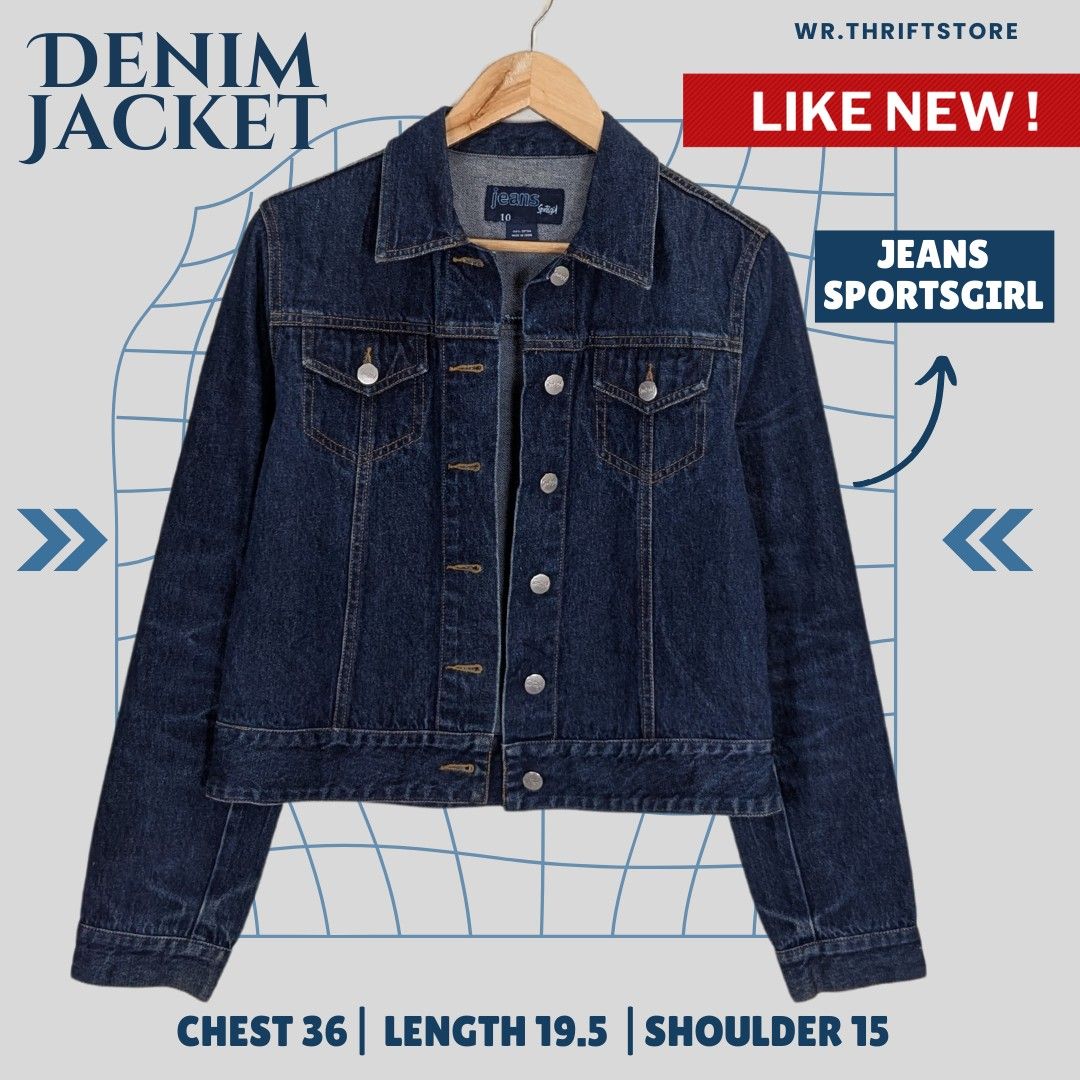 Jeans Sports girl Denim Jacket LJ012 Women s Fashion Coats Jackets and Outerwear on Carousell