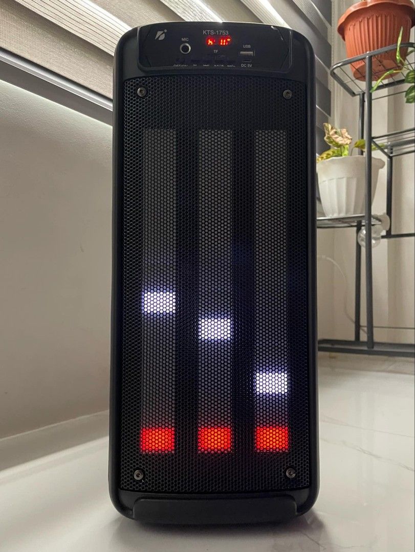LED Wireless Bluetooth Portable Speaker (Category: Portable Music Players) located in Marikina City. Submitted by mr_wil (Listing ID 1339529731, Image 2). Description: BRAND NEW GTS-1805 LED Wireless Bluetooth Portable Speaker with TFCARD, AUX, USB, MICROPHONE FUNCTION with built in FM Radio.