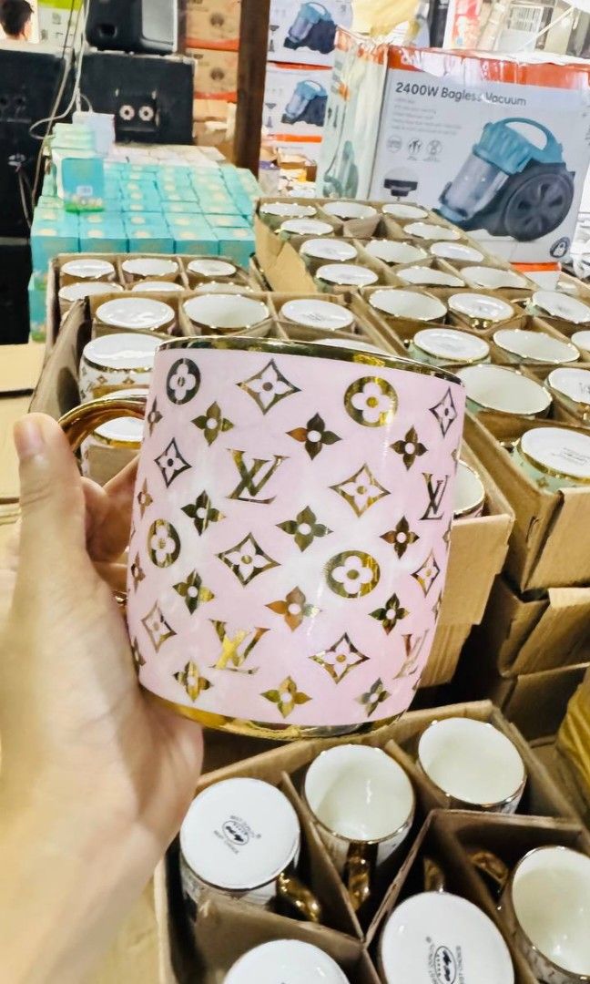 LUXURY CERAMIC MUG LV SALE (Category: Coffee & Tea Tableware) located in Manila. Submitted by pransmallows (Listing ID 1339406007, Image 1). Description: SUPER SALE LUXURY CERAMIC MUG PERFECT FOR GIFTS 🌸CERAMIC MUG 🌸BRAND NEW 🌸85 PESOS EACH 🌸 WHOLESALE/RETAIL 🌸DELIVERY FEE WILL BE SHOULDERED BY BUYER 🌸LOCATION : NORTH CALOOCAN 🌸NO INDIVIDUAL BOX.