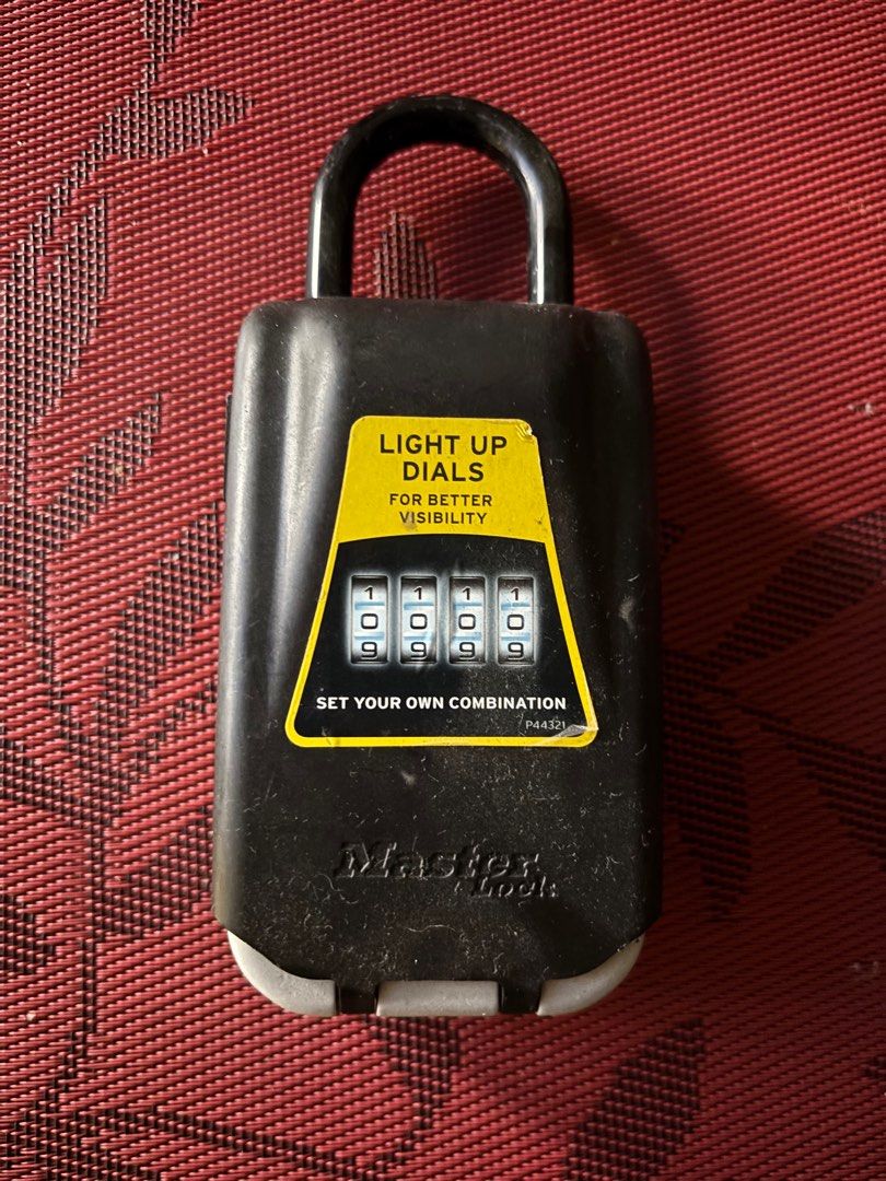 MASTERLOCK Set your own combination lock (Category: Locks, Doors & Gates) located in Caloocan City. Submitted by darigold1 (Listing ID 1339372632, Image 1). Description: Used only a few times.. can be hanged in doorknobs to secure the key.. Light up dials for better visibility .