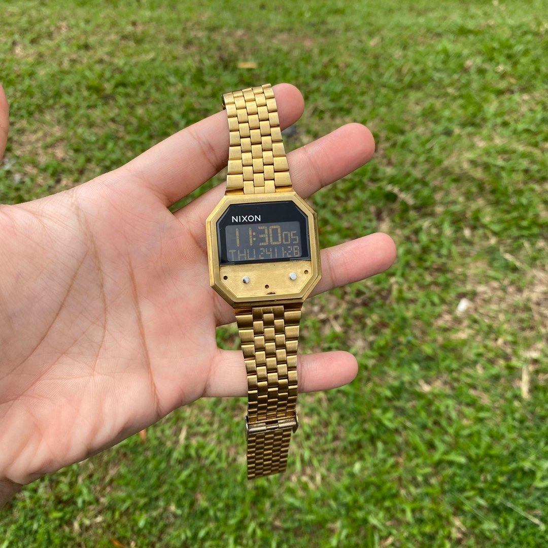 Nixon Robot Rerun Digital Watch Jam Gold Men s Fashion Watches Accessories Watches on Carousell