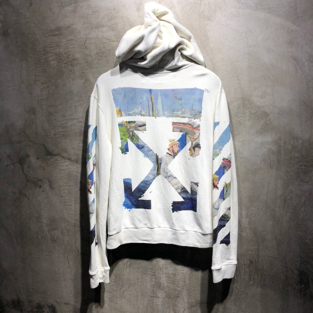 Off White Oil Painting Arrows zip up hoodie