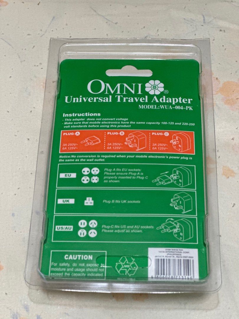 Universal Travel Adapter (Category: Chargers & Cables) located in Quezon City. Submitted by shop2rcloset (Listing ID 1339485203, Image 2). Description: .