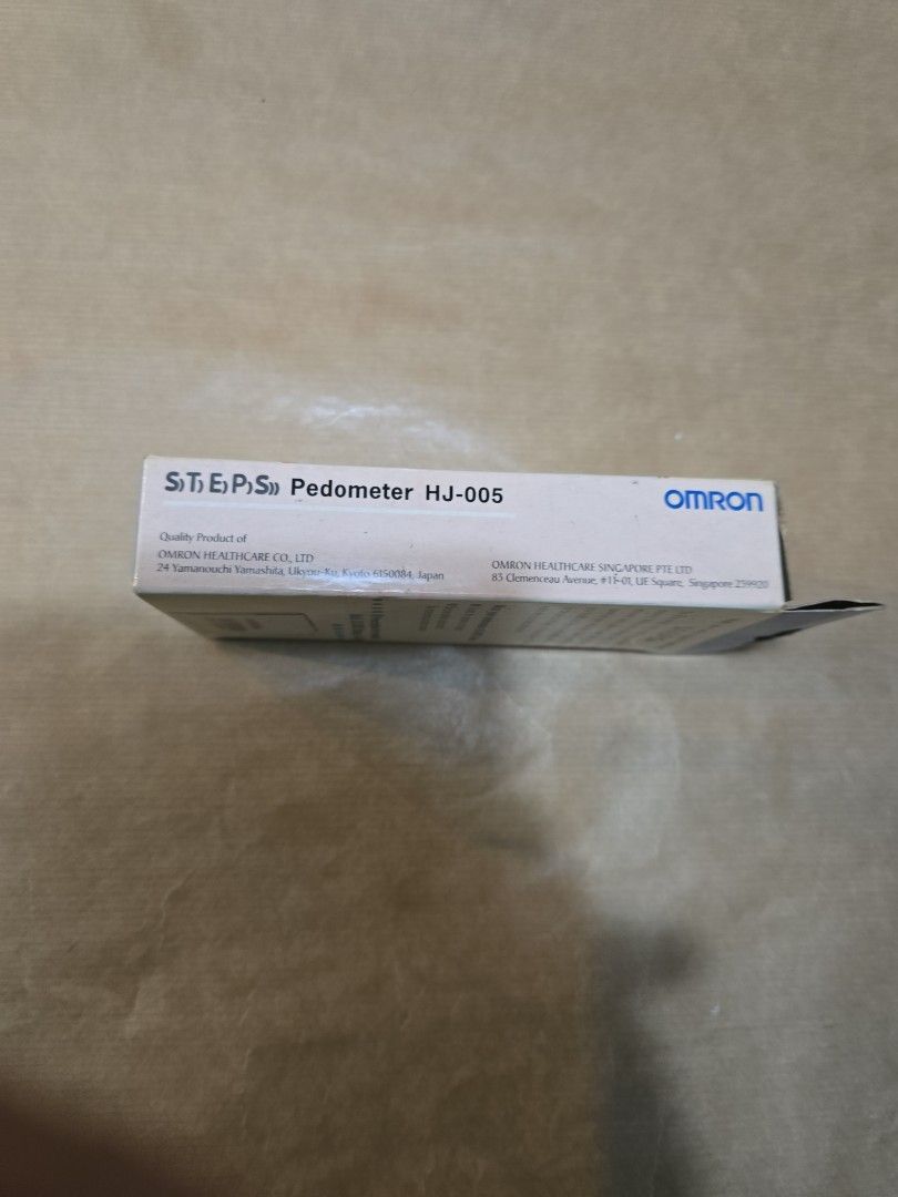 Pedometer (Category: Medical Supplies & Tools) located in Singapore. Submitted by drmiketeng (Listing ID 1339468368, Image 3). Description: Pedometer HJ005 from Omron counts number of steps and step sensitivity adjustments.