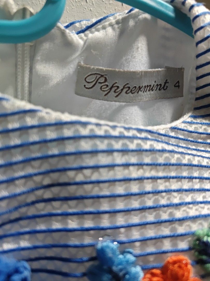 Peppermint Blue dress (Category: Babies & Kids Fashion) located in Quezon City. Submitted by agidagoo (Listing ID 1339508774, Image 3). Description: blue embroidered dress..