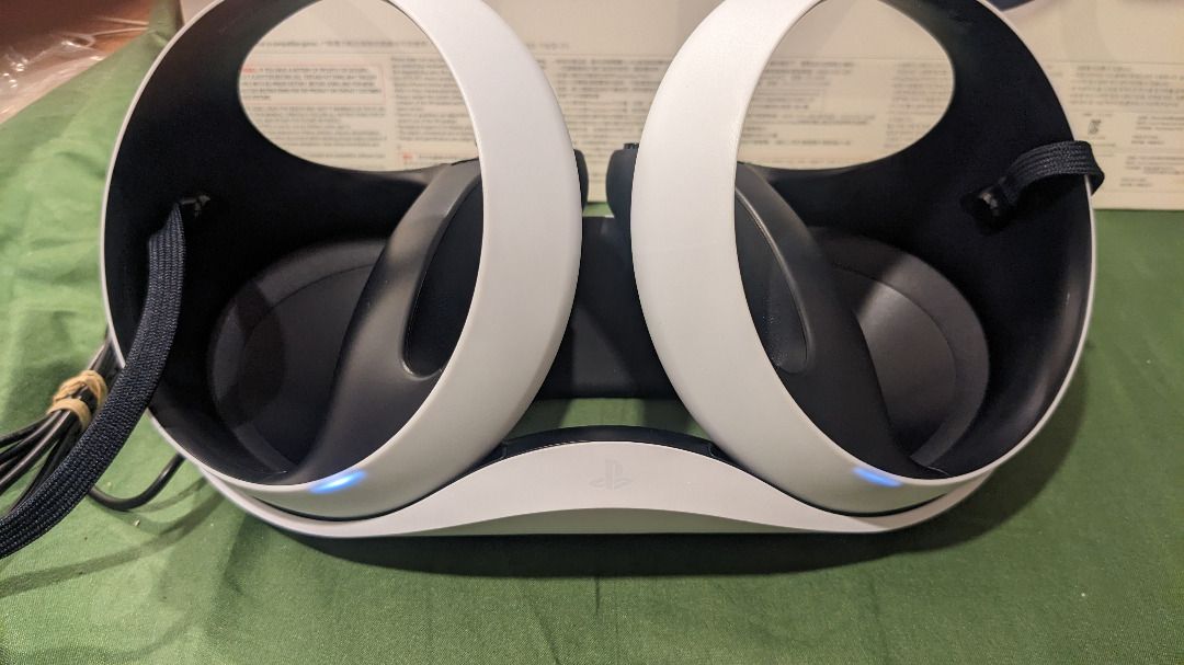 PlayStation VR2 with Charging Station (Category: PlayStation) located in Muntinlupa City. Submitted by soapbrick (Listing ID 1339373459, Image 3). Description: Barely used unit. Pickup and test only at house in Alabang Muntinlupa for your peace of mind. Please bring your own console unit to test. Pickup and test times are Sunday and Monday only. Lost receipt, no warranty. Boxes are NOT in good condition. All original accessories, cables, etc. are