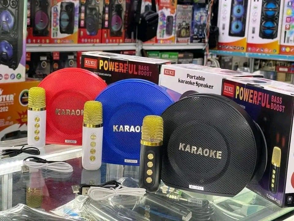 Portable Wireless bluetooth Speaker w/wireless microphone (Category: Soundbars, Speakers & Amplifiers) located in Manila. Submitted by bongsy999mall (Listing ID 1339447838, Image 1). Description: Portable Wireless bluetooth Speaker w/wireless microphone KUKU T-2359M-Plus Reseller-₱600php only Available color: black, red ,blue Open for cod delivery 🚚 Around metro manila lalamove delivery 🚚.