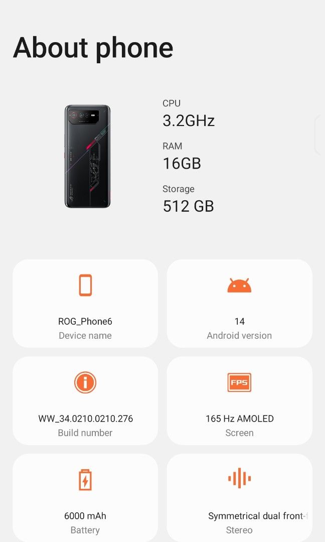 ROG 6 (Category: Asus) located in San Mateo. Submitted by mark.0807 (Listing ID 1339479919, Image 1). Description: For Swap ROG 6 16gb 512gb no issue complete with box and manual.