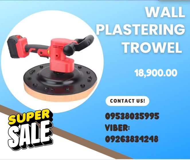 WALL PLASTERING TROWEL (Category: Everything Else Others) located in Caloocan City. Submitted by brianajavi96004 (Listing ID 1339468059, Image 1). Description: Model number: GZD-380 Rated Power: 1680W Voltage: 220v Disk diameter: 380mm Rated speed: 80-1000r / min Weight: 6.2kg Extension rod length: 1.8m Size: 400*400*320mm.