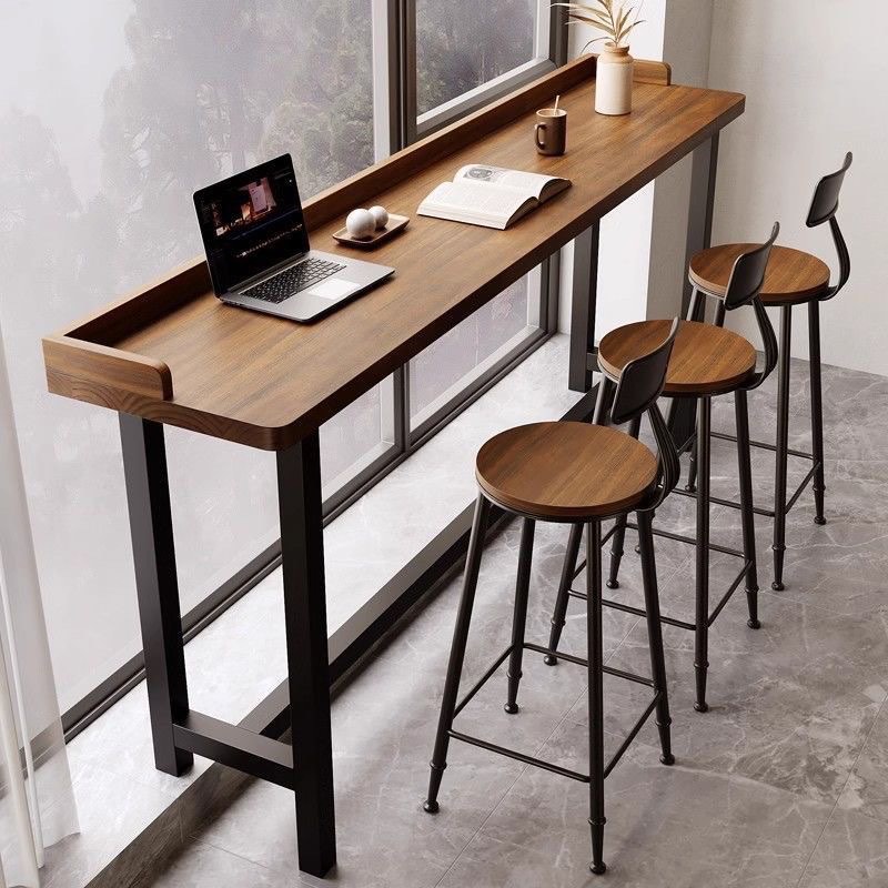 [Free Delivery] Solid Wood Computer Desk Study Table SOHO Desk Bar ...