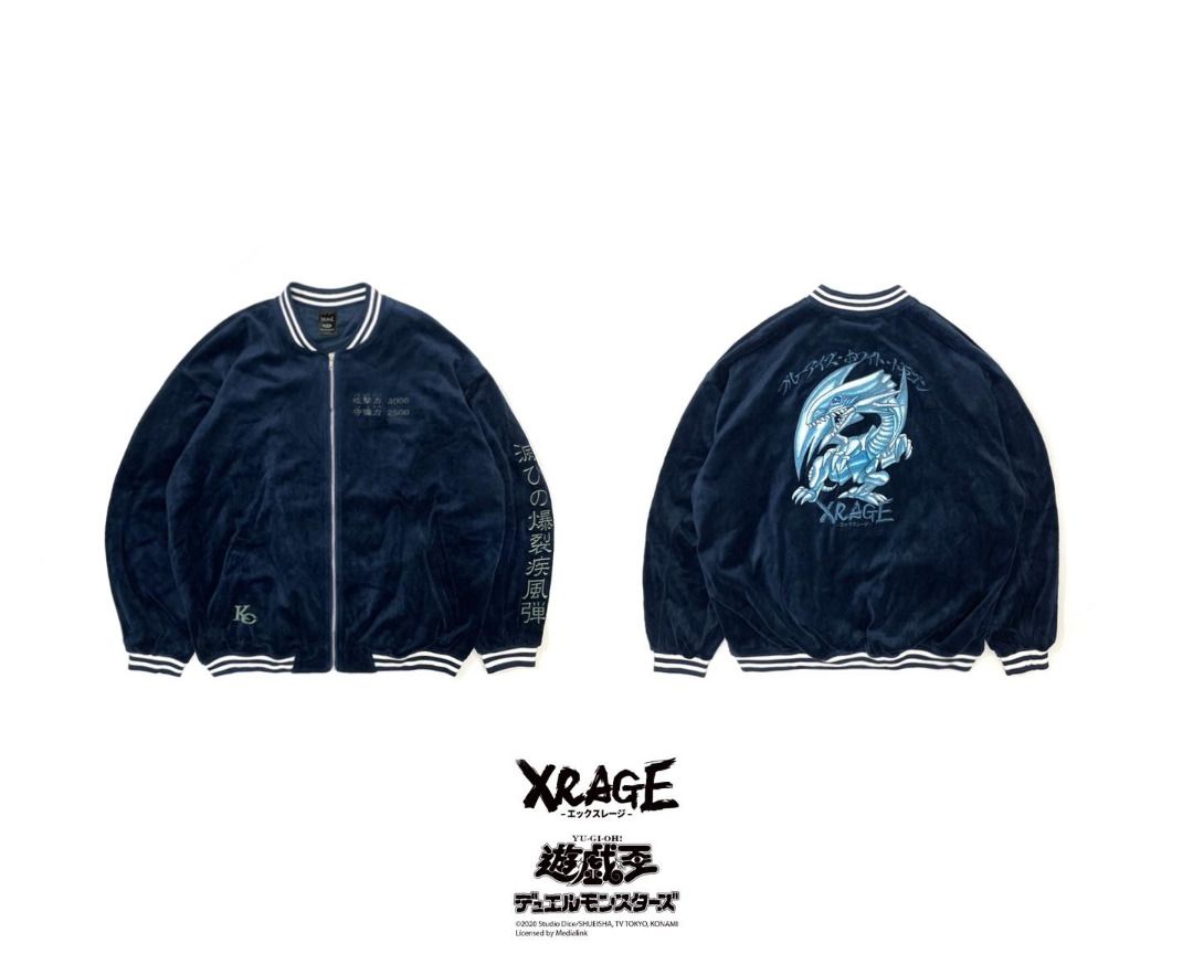 XRAGE 青眼白龍橫須賀刺繡外套遊戲王聯名, 他的時尚, 外套、夾克、大衣