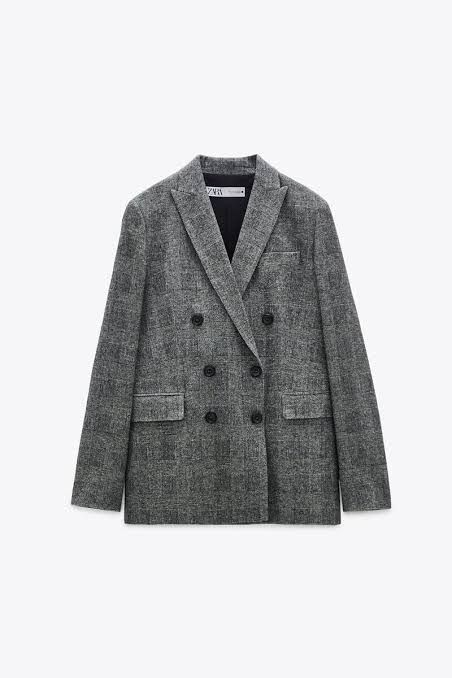 zara double breasted plaided blazer Women s Fashion Coats Jackets and Outerwear on Carousell