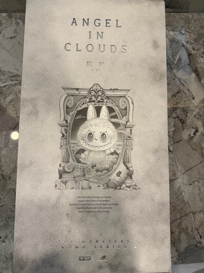 ZIMOMO ANGEL IN CLOUDS (Category: Designer & Blind Box Toys) located in Manila. Submitted by jpal21 (Listing ID 1339392768, Image 1). Description: 15K ONLY RUSH!! ZIMOMO ANGEL IN CLOUDS ✔️Authentic, bought in Shanghai ✔️Complete and no issues .