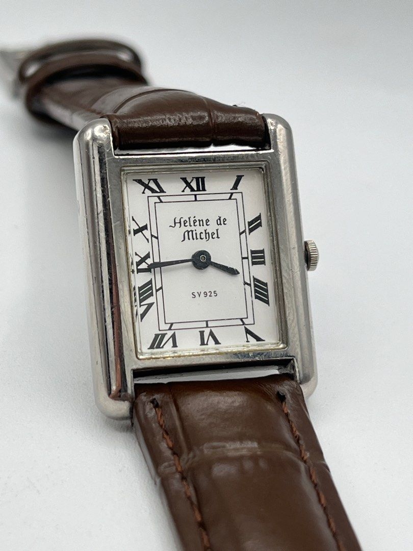 1990s Helene De Michel Tank Roman Dial, Luxury, Watches on Carousell