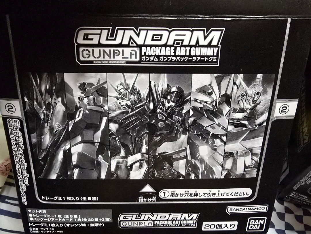 Bandai Gundam Gunpla Package Art Gummy 高達盒面軟糖高達咭, 玩具